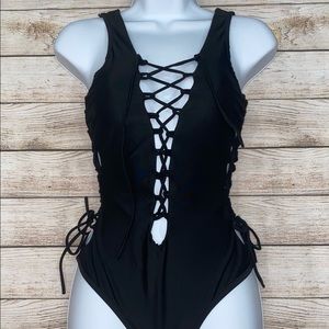 Sexy Lace Up One Piece
